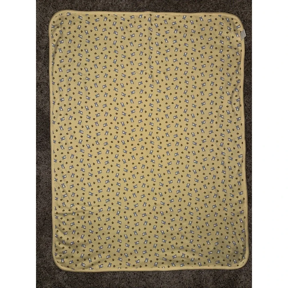 Vintage Gymboree Mouse And Cheese Y2K Blanket Yellow White 2000